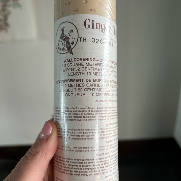 Vintage Wallpaper Pastel Flowers Tulip Ginger Tree Designs VTG 56 Sq Ft - Picture 6 of 13